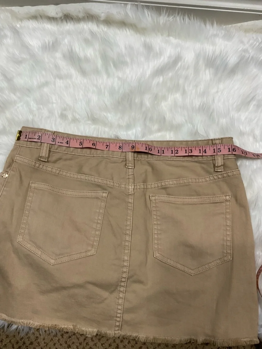 Tory Burch Khaki Tan Mini Skirt